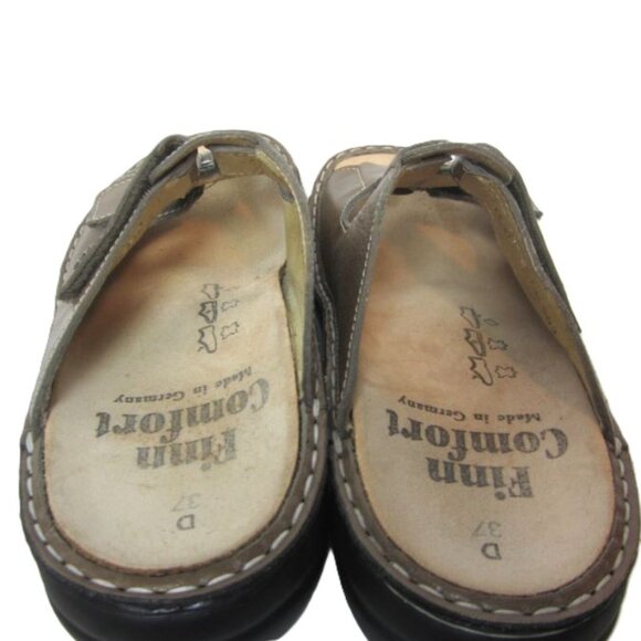 Finn Comfort EU 37 US 6 6.5 Womens Pattaya Taupe Brown Leather Slide Sandals - Picture 8 of 10